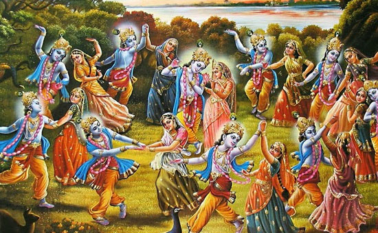 Krishna expands to create Raas Raaseshwari Sri Radhey