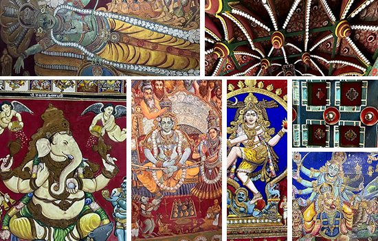 Chithirambalam-Hall of Paintings in Coutralam Temple, Tamil Nadu 