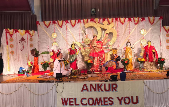 DURGA PUJA celebrations in Leicester, England 